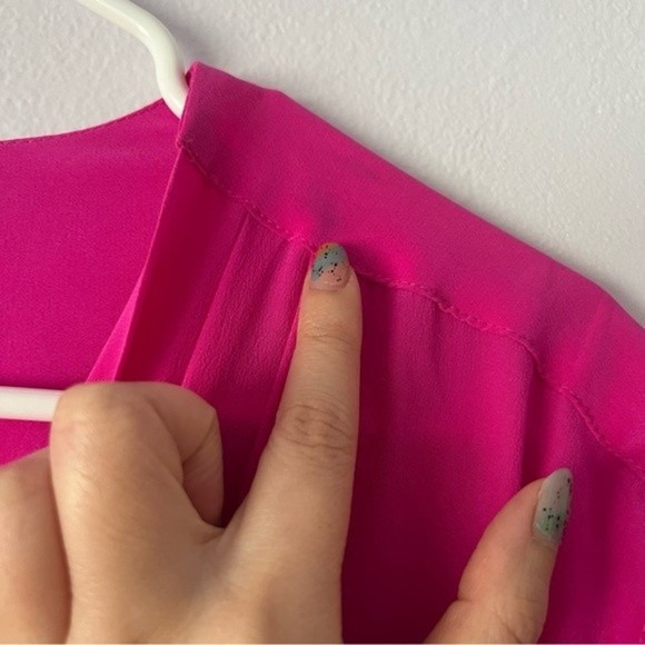 The Podolls Barbiecore Pink Silk Wrap Dress XS - Picture 6 of 11